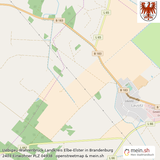 Uebigau-Wahrenbrck Groe Landstadt Lageplan